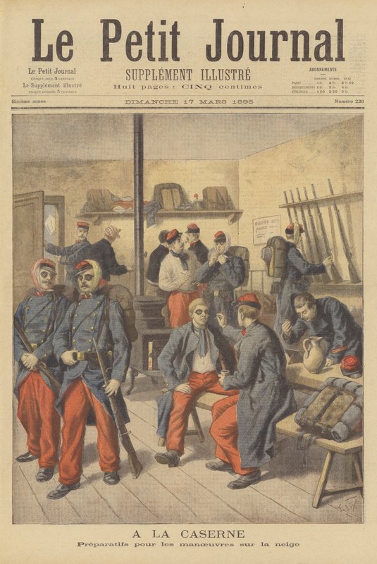 Francouzští vojáci ve svých kasárnách od after Frederic Theodore Lix