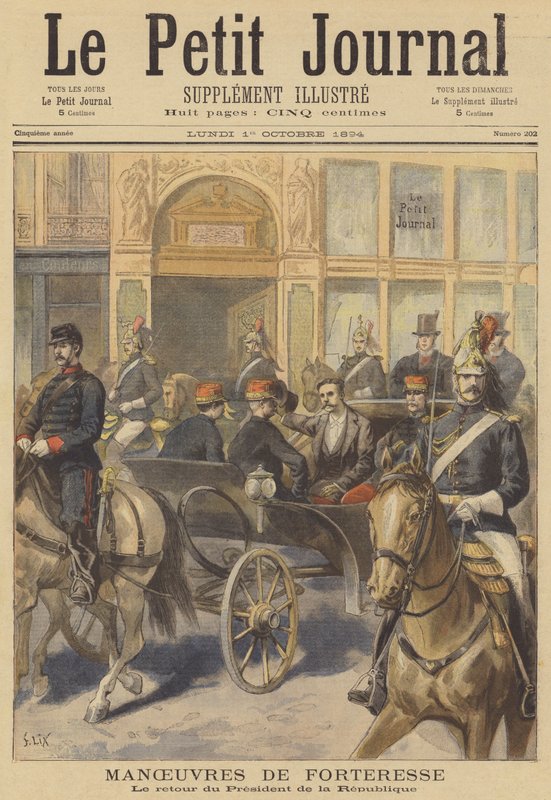 Prezident Casimir-Perier se vrací z pozorování manévrů francouzské armády od after Frederic Theodore Lix