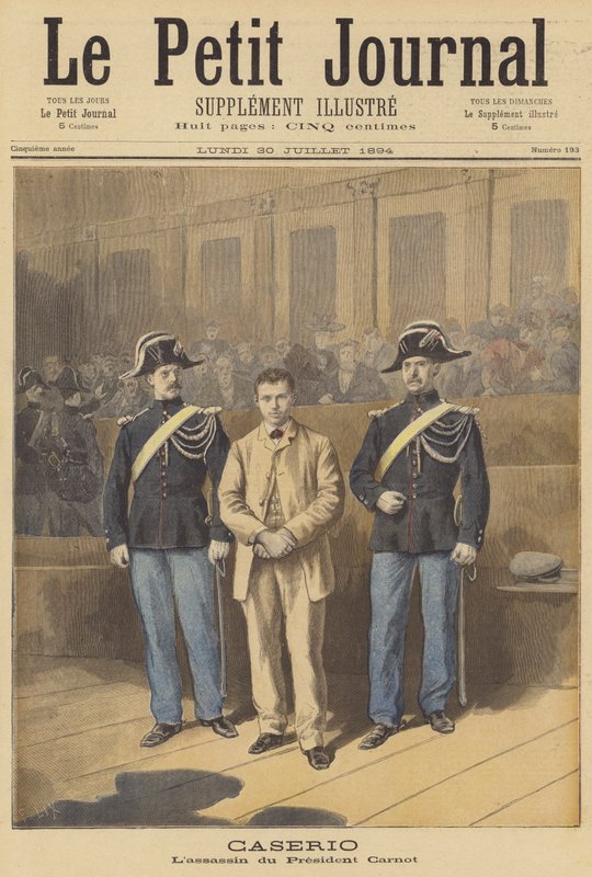 Sante Geronimo Caserio; atentát na francouzského prezidenta Carnota od after Frederic Theodore Lix