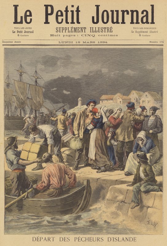 Islandští rybáři se chystají vyplout na moře od after Frederic Theodore Lix