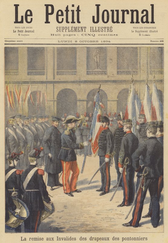 V Invalidovně se odevzdávají vlajky rozpuštěného 2. pluku dělostřelectva-Pontonniers od after Frederic Theodore Lix