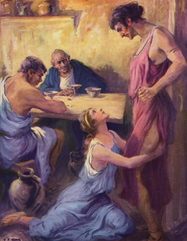 Nydia se vrhla k nohám Stratonic od after Frederick Coffay Yohn