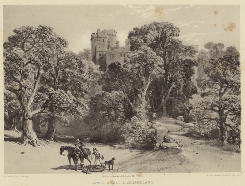 Hrad Naworth, Cumberland od after George Cattermole