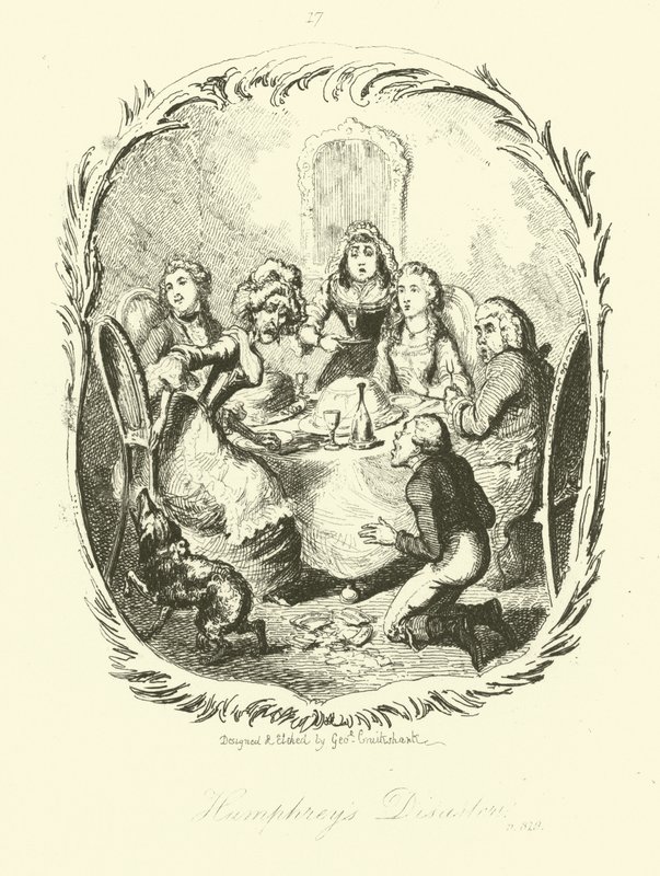 Ilustrace pro Humphry Clinker od Tobiase Smolletta od after George Cruikshank