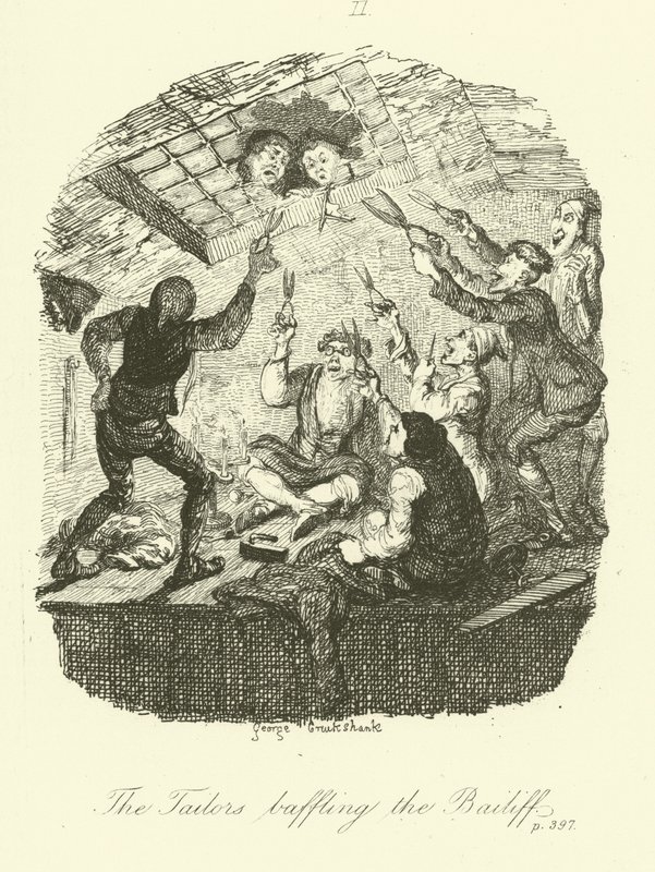 Ilustrace k filmu Peregrine Pickle od Tobiase Smolletta od after George Cruikshank