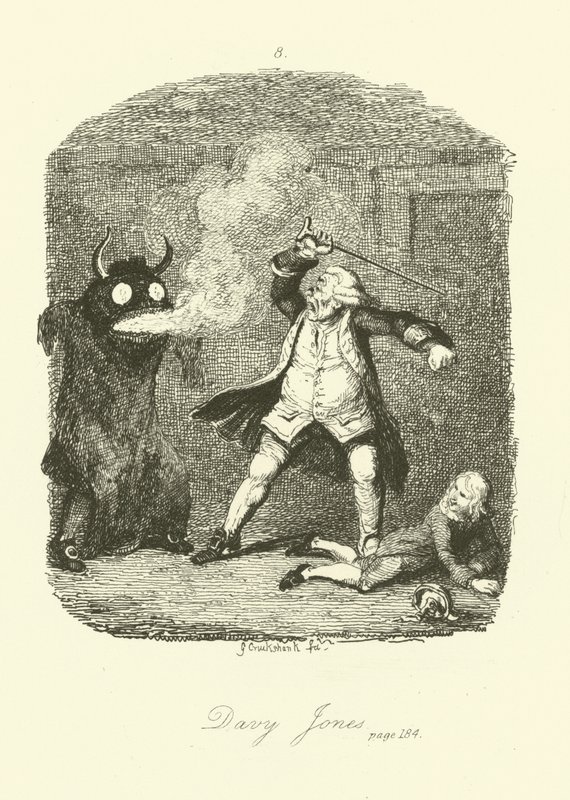 Ilustrace pro Peregrine Pickle od Tobiase Smolletta od after George Cruikshank