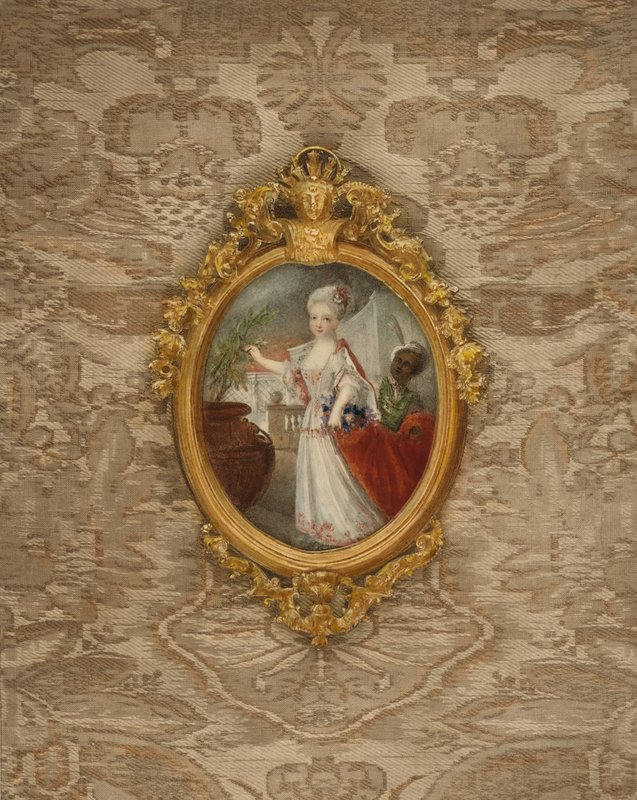 Portrét princezny Wilhelmine Pruské ve věku 6 let od after German School