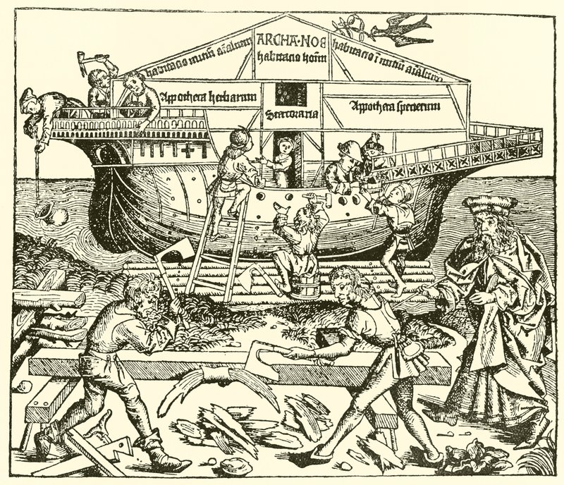 Stavba archy pod dohledem Noema od after German School