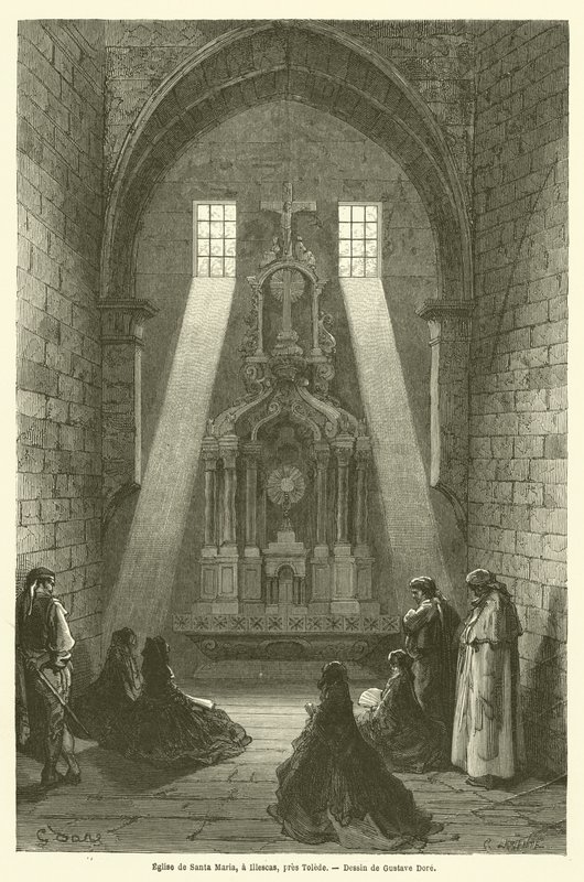 Kostel Santa Maria, v Illescas, poblíž Toleda od Gustave after Dore