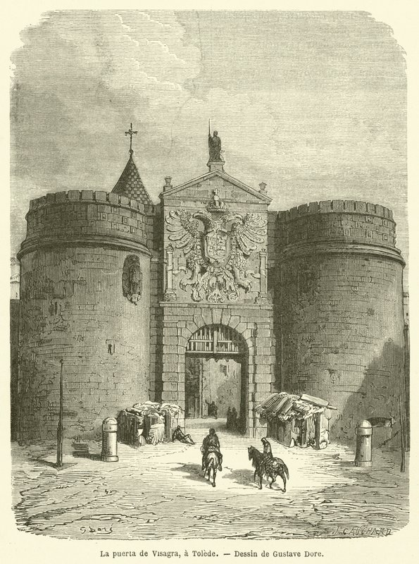 Dveře Bisagra do Toleda od Gustave after Dore
