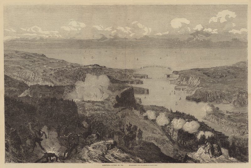Sebastopol, útok na Malakhoff, 18. června od Gustave after Dore
