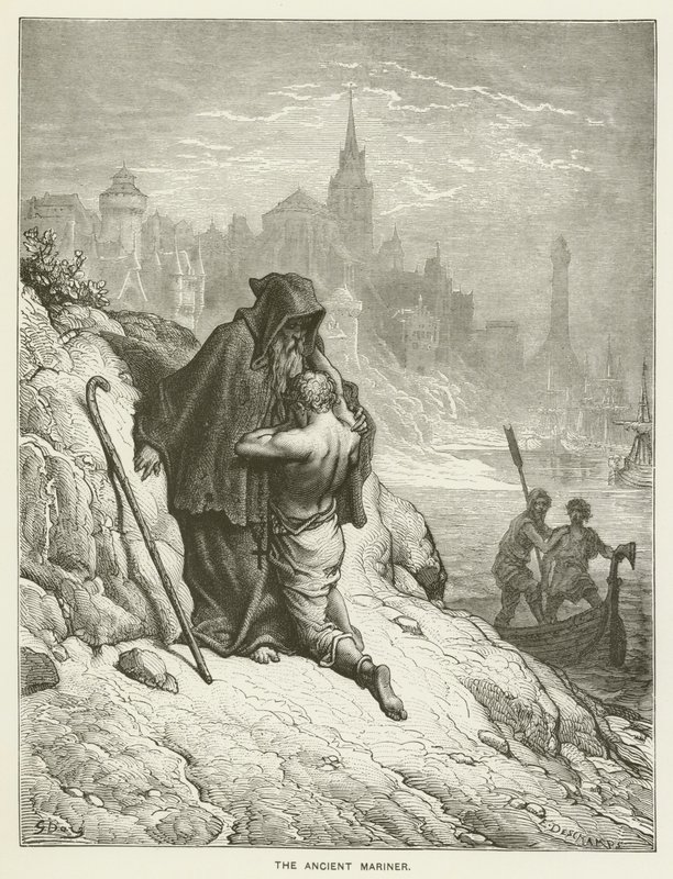 Starověký námořník od Gustave after Dore