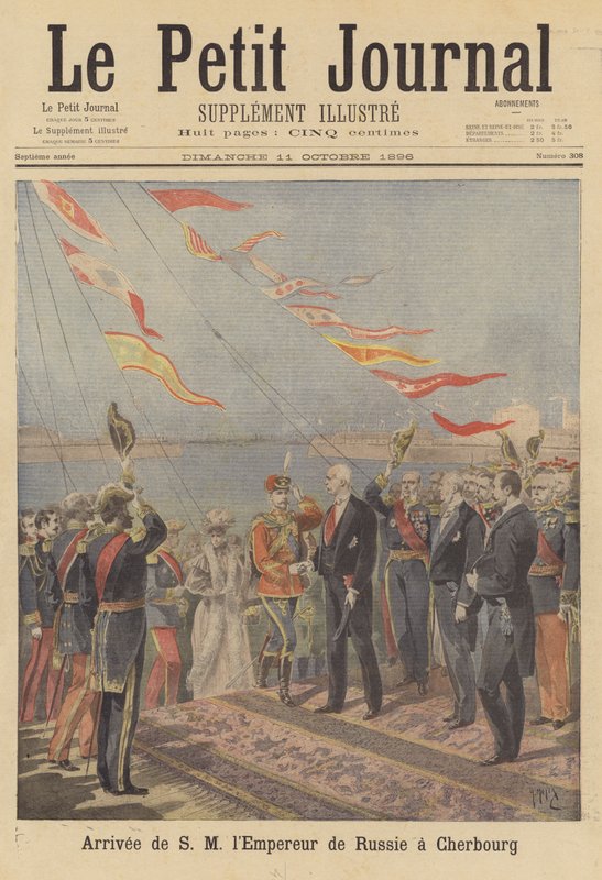 Příjezd ruského cara Mikuláše II do Cherbourgu od after Henri Meyer