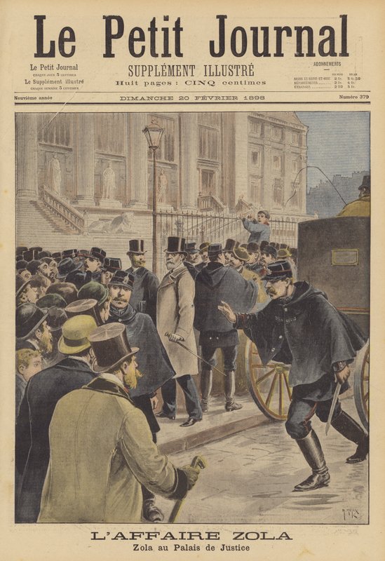 Emile Zola v Palais de Justice od after Henri Meyer
