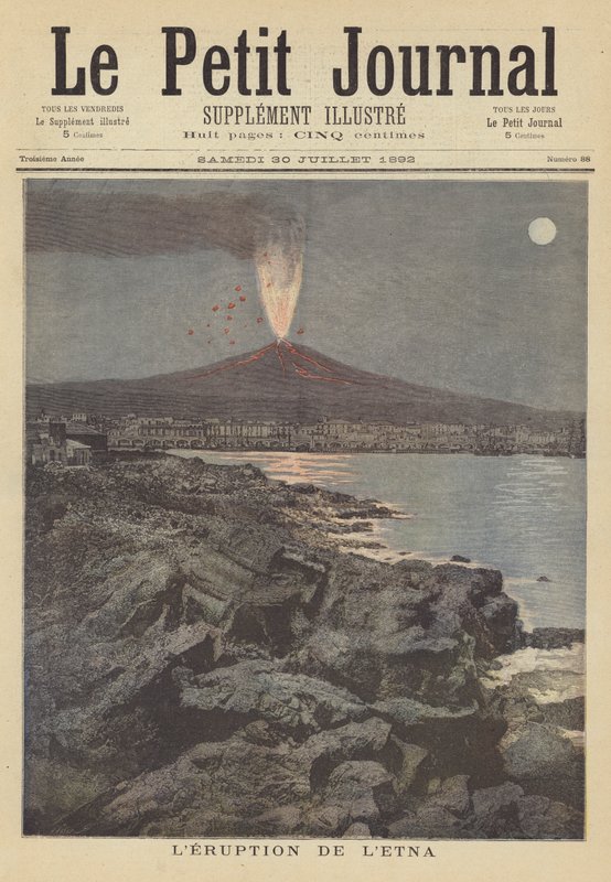 Erupce sopky Etna od after Henri Meyer