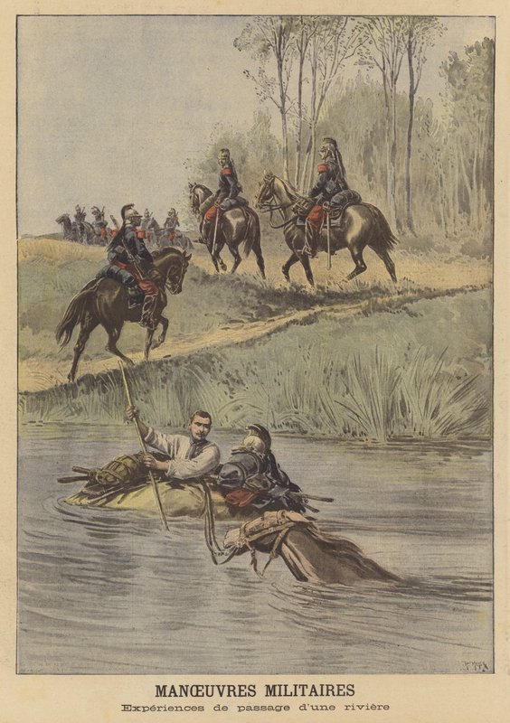 Vojenské manévry francouzské armády od after Henri Meyer