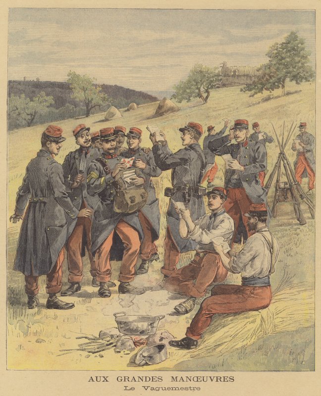 Francouzské vojenské manévry od after Henri Meyer