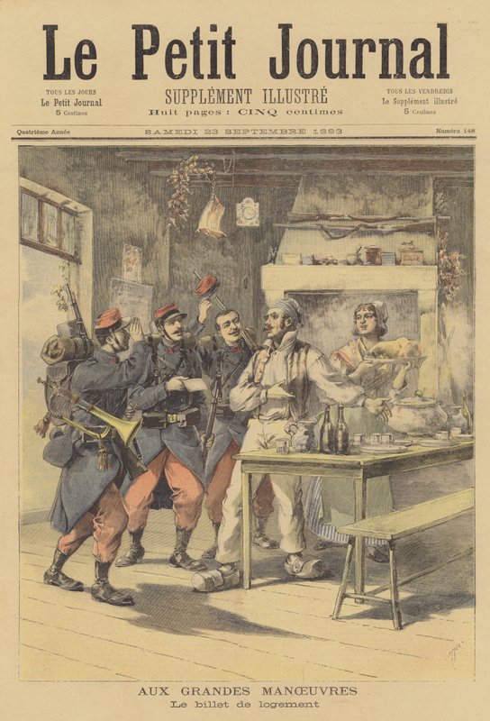 Francouzské vojenské manévry od after Henri Meyer