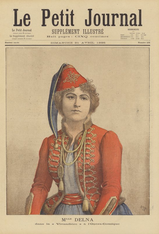 Marie Delna ve Vivandiere v Opeře-Comique od after Henri Meyer