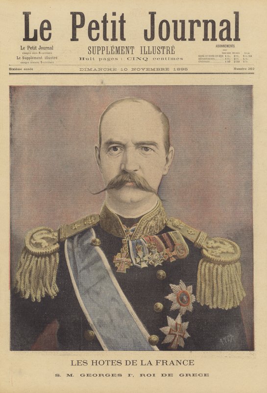 Královští návštěvníci Francie: Jiří I., řecký král od after Henri Meyer
