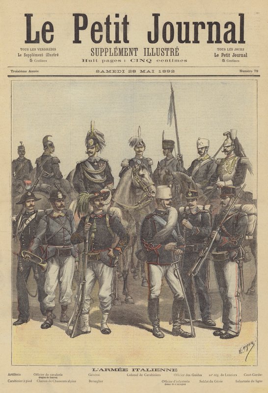 Vojáci italské armády od after Henri Meyer