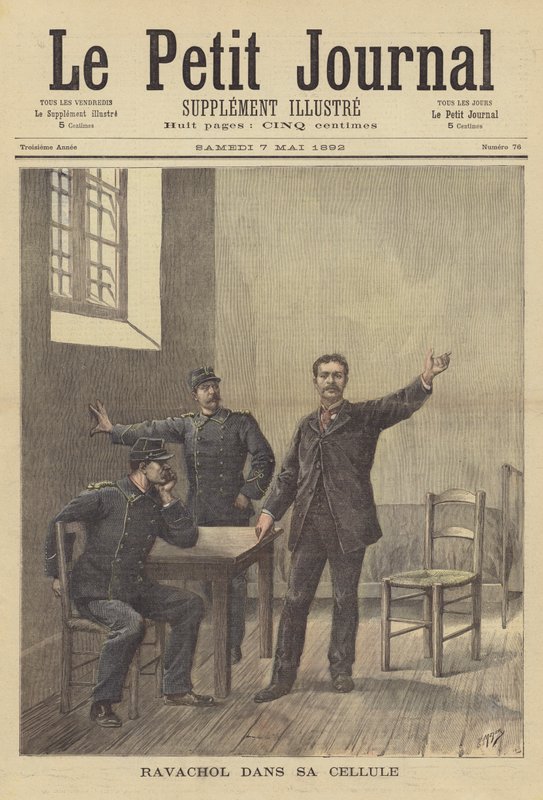 Francouzský anarchista Ravachol ve vězeňské cele od after Henri Meyer