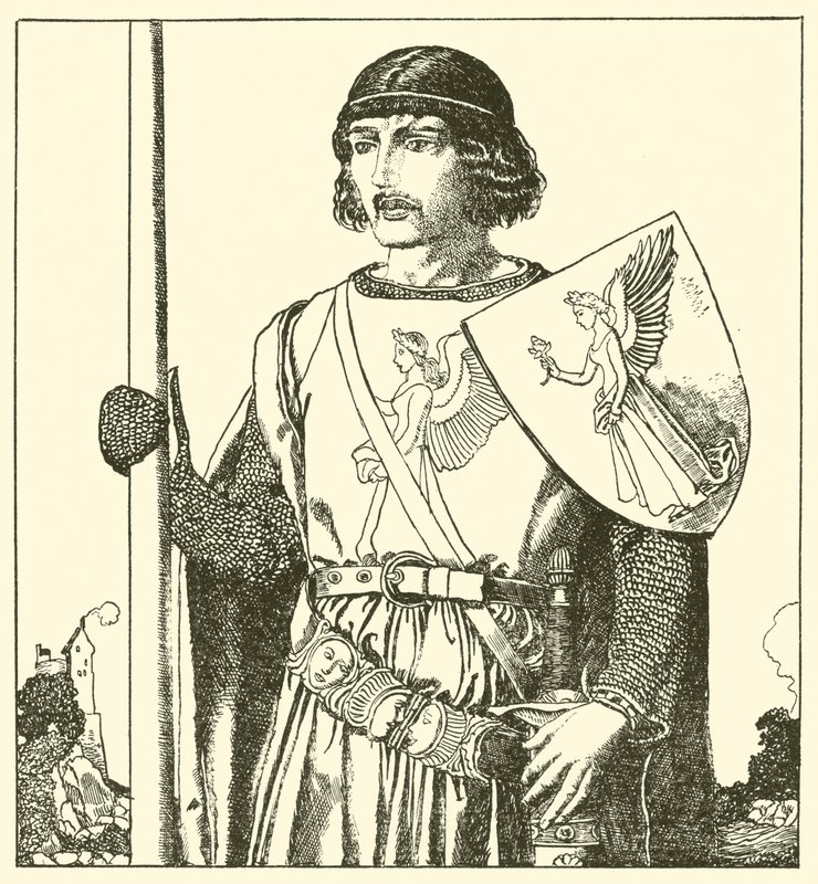 Sir Lamorack z Gales od after Howard Pyle