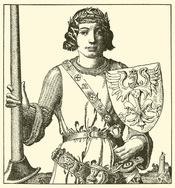 Sir Percival z Gales od after Howard Pyle