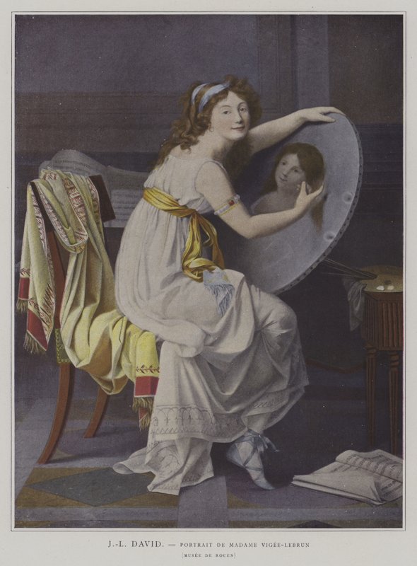 Portrét madame Vigee-Lebrun od after Jacques Louis David