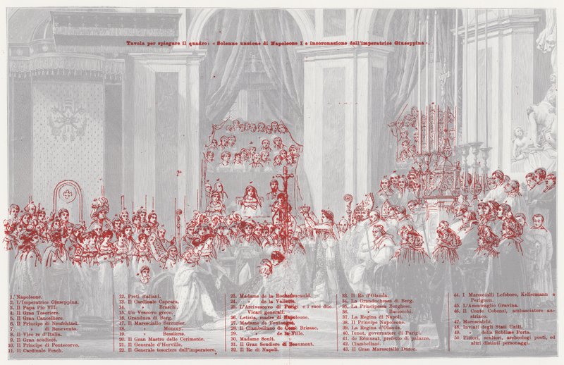 Korunovace Napoleona francouzským císařem v Notre Dame de Paris, 1804 od after Jacques Louis David