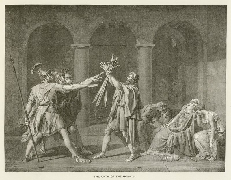 Přísaha Horatiů od after Jacques Louis David