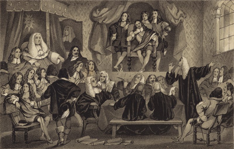 Temple Revels před Karlem Druhým od James Stephanoff