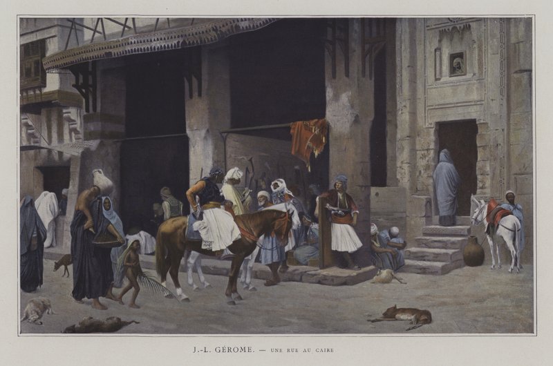 Ulice v Káhiře od after Jean Leon Gerome