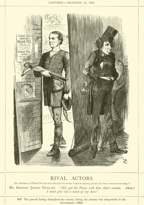 Soupeřící herci od after John Tenniel