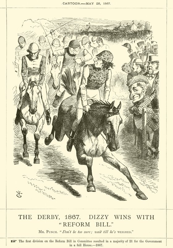 Derby, 1867, Dizzy vítězí s Reform Bill od after John Tenniel