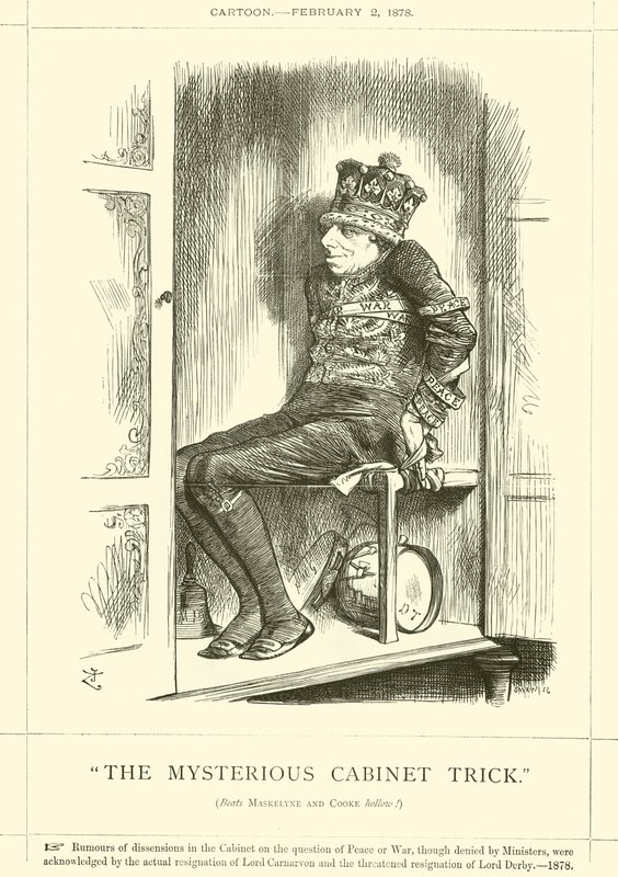 Záhadný trik se skříní od after John Tenniel