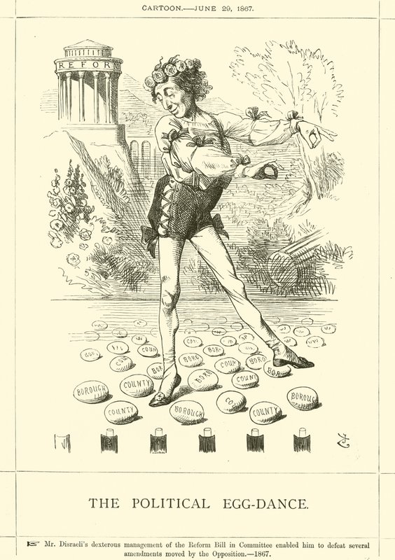 Politický tanec s vejci od after John Tenniel
