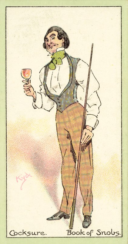 Cocksure, Kniha snobů (chromolitho) od after Joseph Clayton Clarke