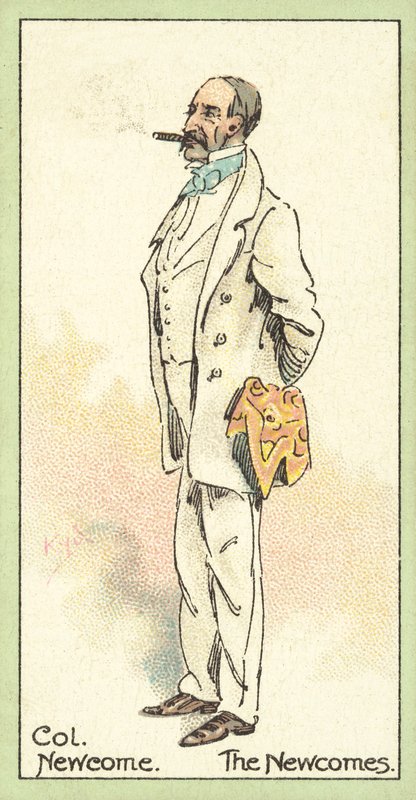Plukovník Newcome, The Newcomes (chromolitho) od after Joseph Clayton Clarke