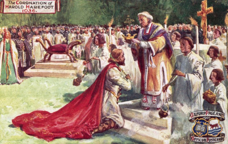 Korunovace Harolda Harefoota, 1036 od Joseph (after) Finnemore
