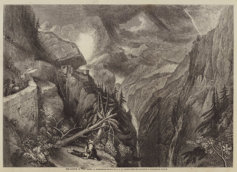 Bitva u pevnosti Bard od after Joseph Mallord William Turner