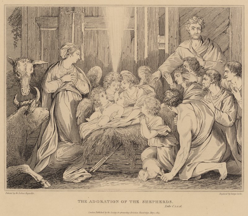 Klanění pastýřů, Lukáši od after Joshua Reynolds