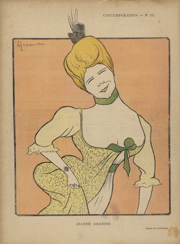 Jeanne Granier, ilustrace pro Le Rire od after Leonetto Cappiello