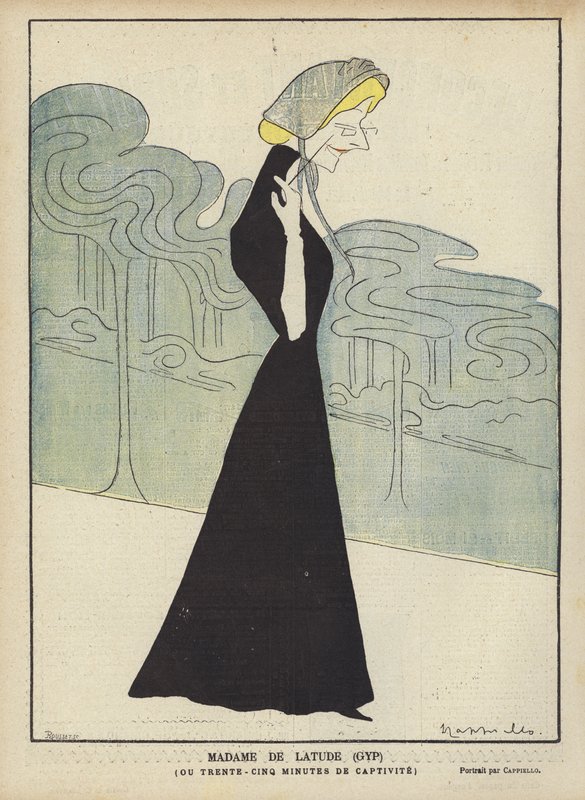 Madame De Latude (GYP), ilustrace pro Le Rire od after Leonetto Cappiello