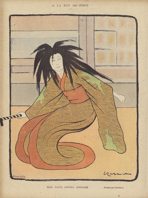 Sada Yacco, ilustrace pro Le Rire od after Leonetto Cappiello