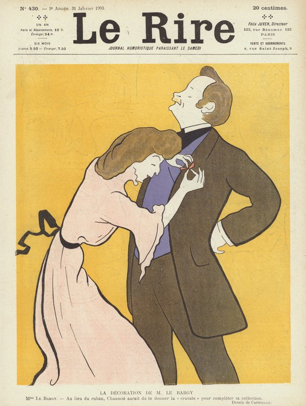 Dekorace pana le Bargyho. Ilustrace pro Le Rire od after Leonetto Cappiello
