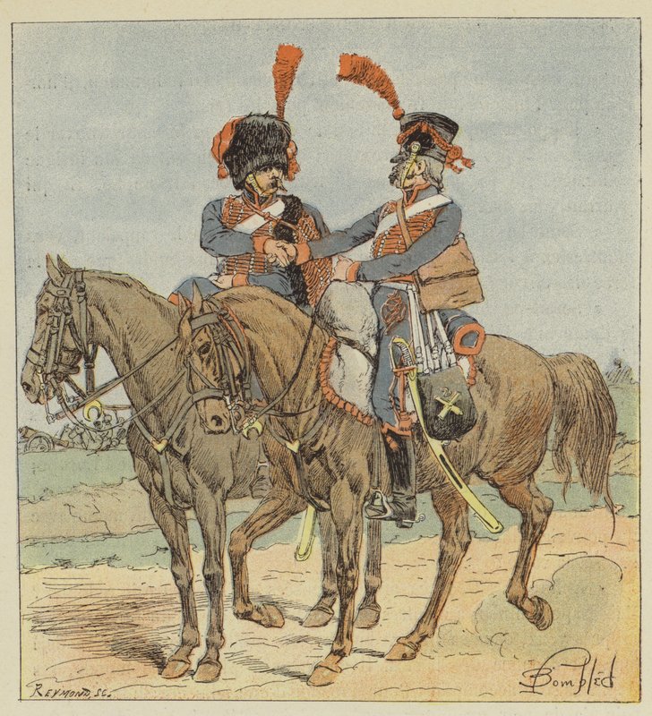 Koňské dělostřelectvo stráže a linie od after Louis Charles Bombled