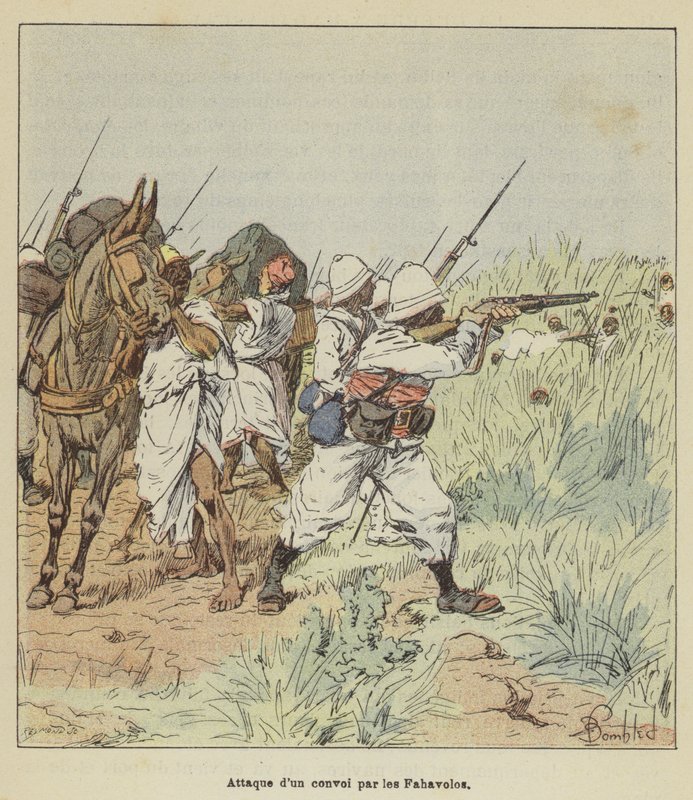 Útok na konvoj Fahavolos od after Louis Charles Bombled