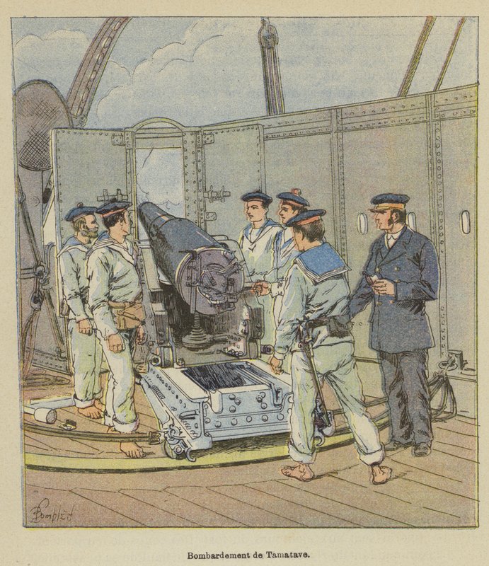 Bombardování Tamatave od after Louis Charles Bombled