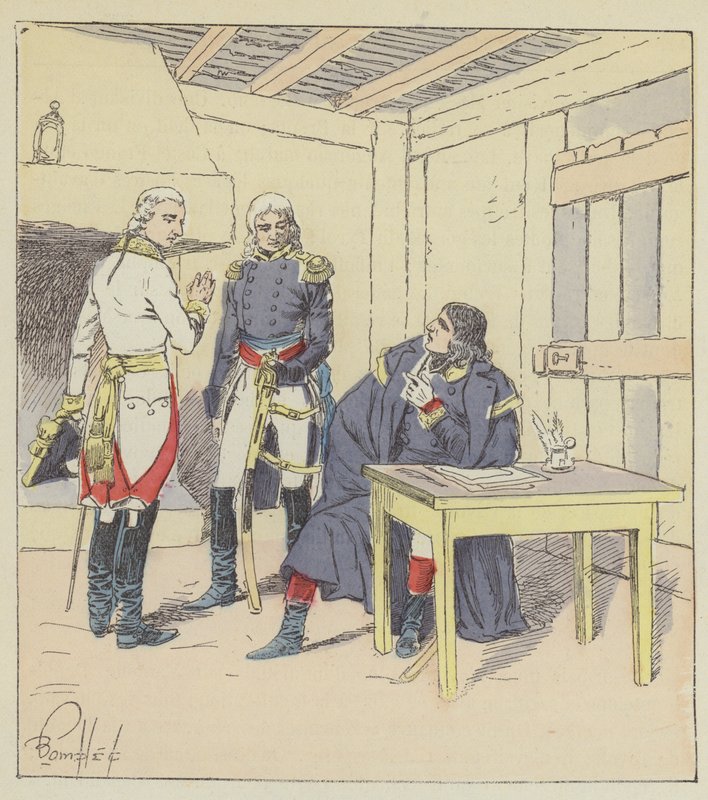 Bonaparte, Serurier a Klenau v Roverbello od after Louis Charles Bombled